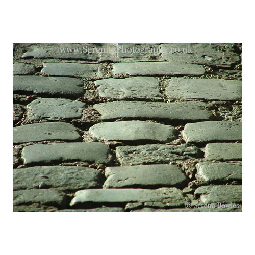 Abstract Image: cobble stones on the road, Folkestone, England
